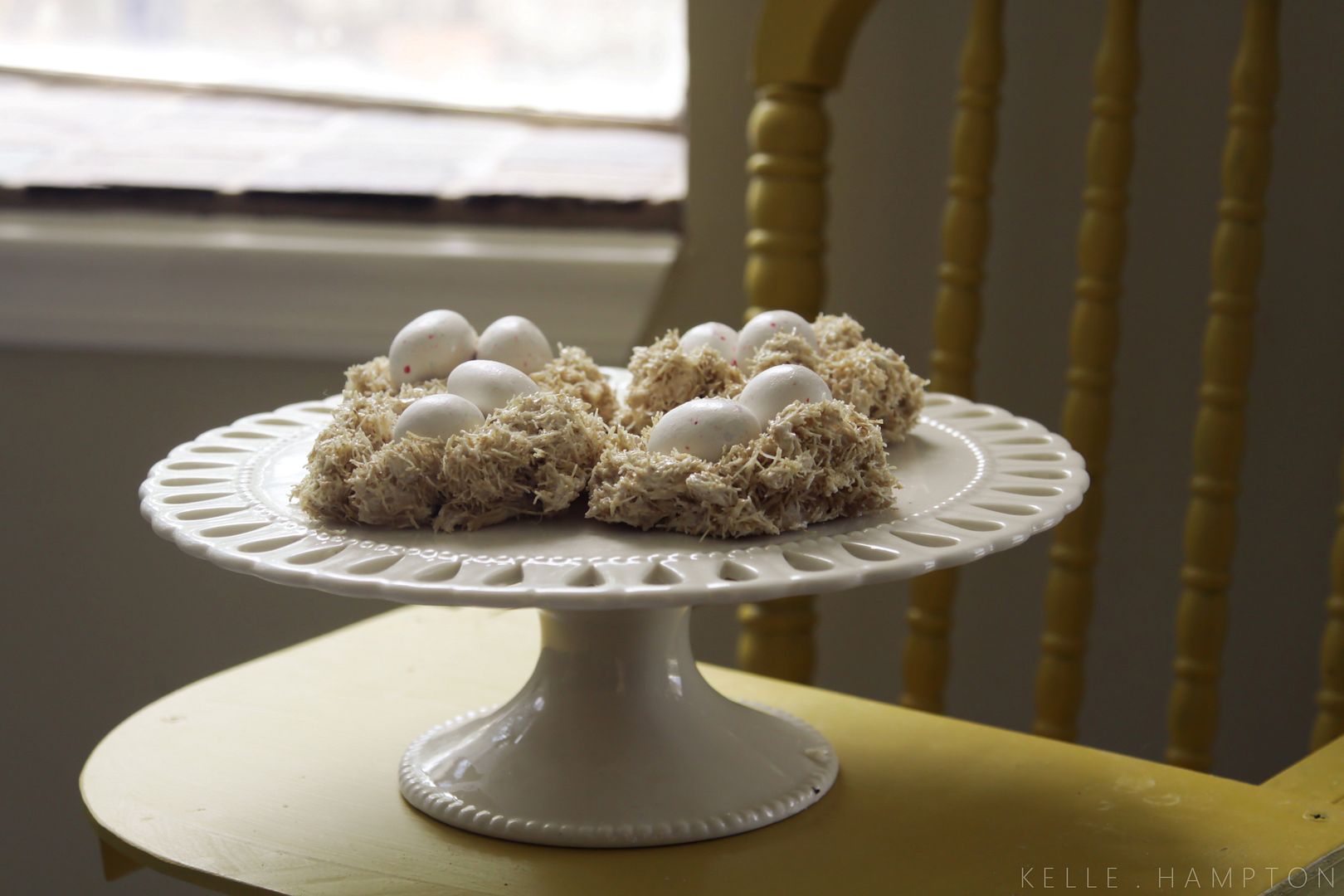 Shredded Wheat Bird’s Nests with Chocolate Eggs Dresses 'n Messes